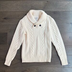 Janie and Jack Cream Cable Knit Sweater